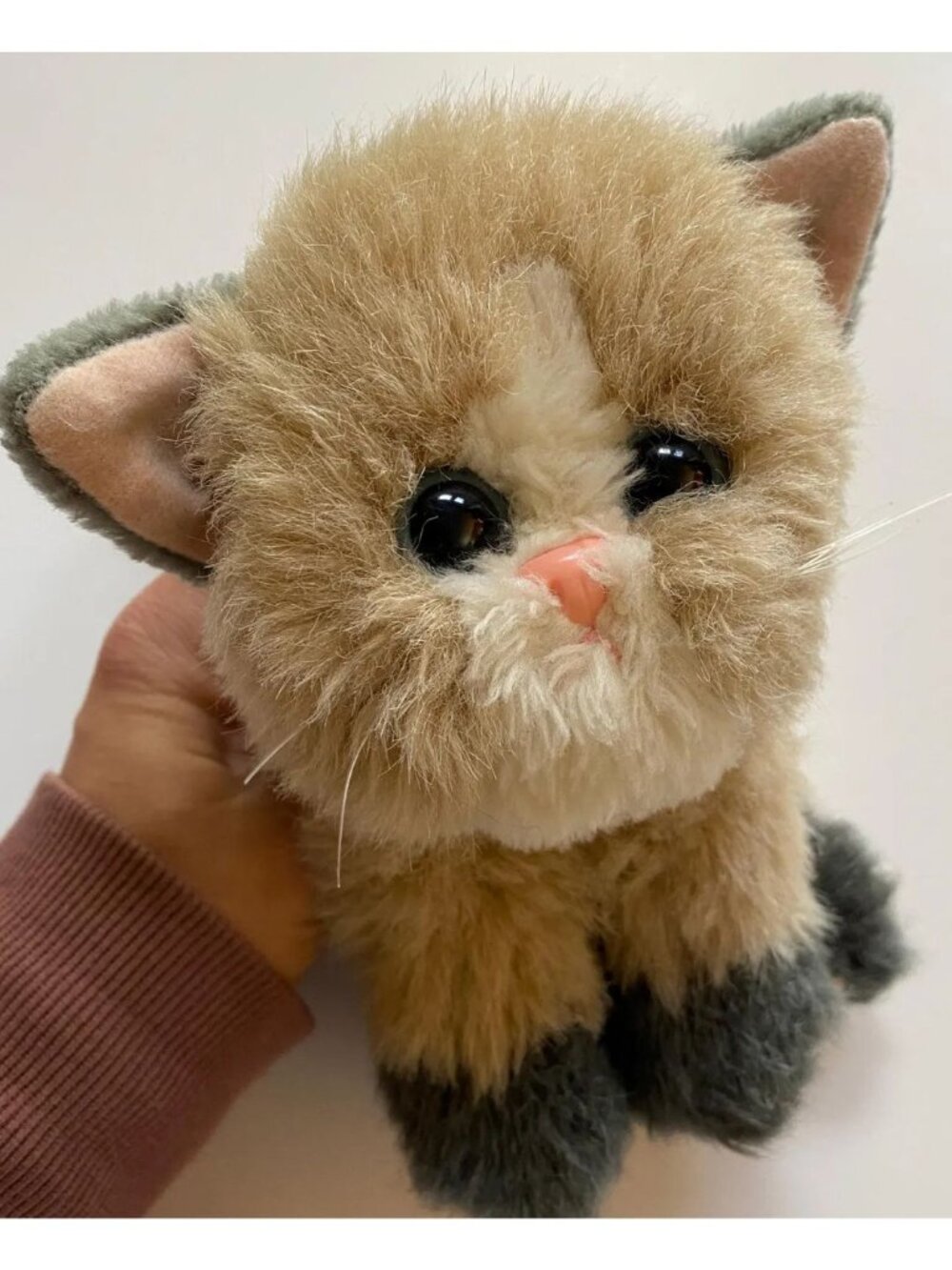 Tyco Kitty Kitty Baby Kittens Plush Siamese Purring Cat Stuffed Animal 1995